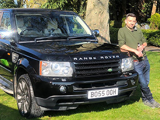 George Rossides with the number plate BO55 OOH