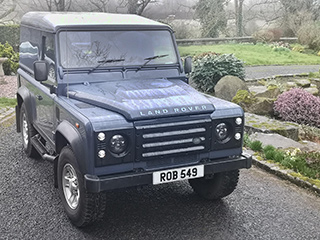 Robert Rowe with the number plate ROB 549