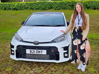 Briony Hannam with the number plate B21 ONY