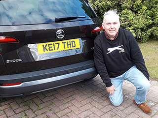 Keith David Wilson with the number plate KE17 THD