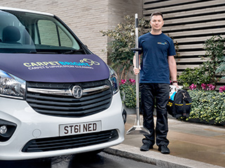 Daniel, Carpet Bright UK with the number plate ST61 NED
