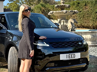 Erin Docker with the number plate 1 EED
