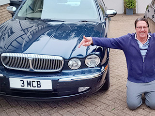 Martin Charles Bradford with the number plate 3 MCB