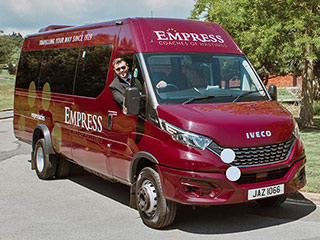 Steve Dine, Empress Coaches with the number plate JAZ 1066