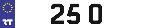 25 0 number plate